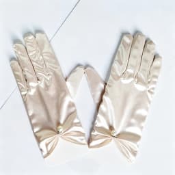23cm Women Solid Smooth Imitation Satin Pendant Short Gloves Cosplay Stage Performance Party Concert Wedding Bride