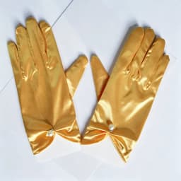 23cm Women Solid Smooth Imitation Satin Pendant Short Gloves Cosplay Stage Performance Party Concert Wedding Bride