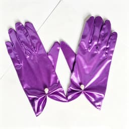 23cm Women Solid Smooth Imitation Satin Pendant Short Gloves Cosplay Stage Performance Party Concert Wedding Bride