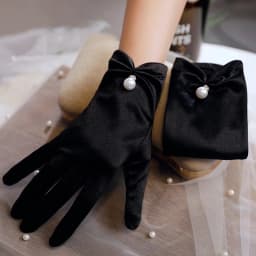23cm Women Solid Smooth Imitation Satin Pendant Short Gloves Cosplay Stage Performance Party Concert Wedding Bride