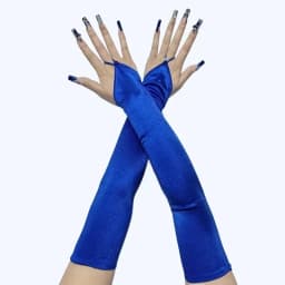 1920s Masquerade long style hook fingerless satin gloves bride wedding dress sun protection photography glove accessories
