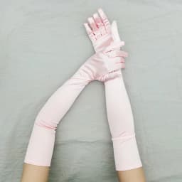 Women 55CM Long Ceremonial Gloves Stretch Satin Retro Party Prom Cosplay Ladies Bridal Wedding Dress Fashion Accessories T139