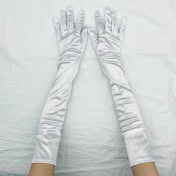 Women 55CM Long Ceremonial Gloves Stretch Satin Retro Party Prom Cosplay Ladies Bridal Wedding Dress Fashion Accessories T139