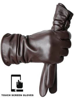 Winter Sheepskin Women's Gloves Warm Plus Velvet Short Thin Touch Screen Driving Female Color Leather Gloves New High End-2801T