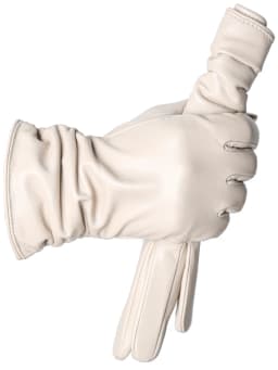 Winter Sheepskin Women's Gloves Warm Plus Velvet Short Thin Touch Screen Driving Female Color Leather Gloves New High End-2801T