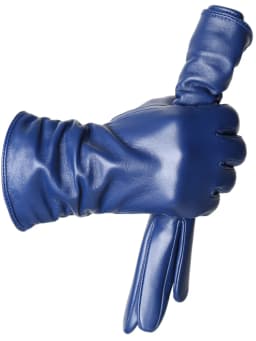 Winter Sheepskin Women's Gloves Warm Plus Velvet Short Thin Touch Screen Driving Female Color Leather Gloves New High End-2801T