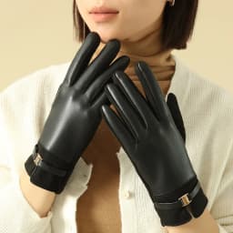 Women Winter Thick Suede Leather Gloves Fashion Elegant Retro Cycling Drive Keep Warm Touch Screen Windproof Soft Comfortable