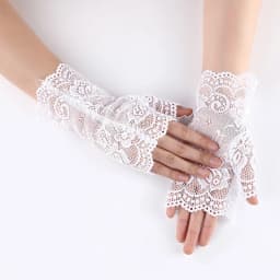 Summer Women Rose Flower Lace UV Sunscreen Sun Fingerless Cover Up Tattoo Driving Mitten Touch Screen Cycling Non Slip Glove O46