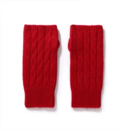 Pure Wool Knit Mittens Autumn Winter Fingerless Gloves Cable Seamless Comfy Warm 100 Wool Thumb Hole Mitts Unisex