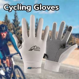 Ice Silk Gloves Summer Breathable Non-slip Cycling Gloves Unisex Sunscreen Touchscreen Outdoor Sports Driving Fishing Gloves