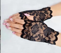 Summer Women Fingerless Gloves Sexy Female Lace Sailor Dance Mittens For Bride Half Finger Fishnet Dress Mesh Short Gloves