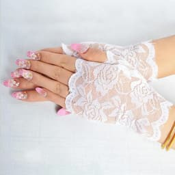 Summer Women Fingerless Gloves Sexy Female Lace Sailor Dance Mittens For Bride Half Finger Fishnet Dress Mesh Short Gloves