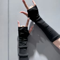 Punk Y2K Gothic Lolita Sleeves Fingerless Gloves Cuff for Women Knitted Elbow Mittens Elastic Arm Warmer Unisex Hip-hop Gloves