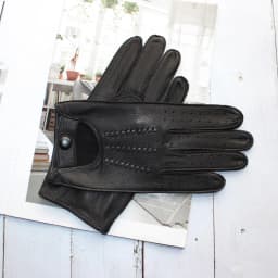 Men's Deerskin Thin Single Skinless Fashion New Locomotive Spring And Summer Autumn Driving Full Finger Genuine Leather Gloves