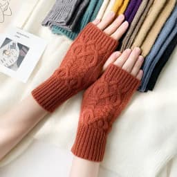 NEW Women Hand Warmer Winter Gloves Fashion Knitting Faux Wool Mitten Warm Fingerless Glove Gants Femme Women Gloves