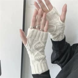 NEW Women Hand Warmer Winter Gloves Fashion Knitting Faux Wool Mitten Warm Fingerless Glove Gants Femme Women Gloves