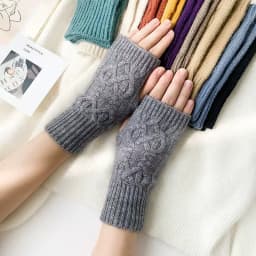 NEW Women Hand Warmer Winter Gloves Fashion Knitting Faux Wool Mitten Warm Fingerless Glove Gants Femme Women Gloves