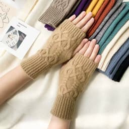 NEW Women Hand Warmer Winter Gloves Fashion Knitting Faux Wool Mitten Warm Fingerless Glove Gants Femme Women Gloves