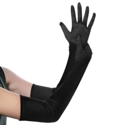Classic Adult Black White Red Grey Skin Opera/Elbow/Wrist Stretch Satin Finger Long Gloves Women Flapper Gloves Matching Costume