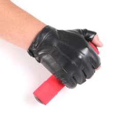 New Man Thin Street Dance Stage Performance Personality Pu Leather Sexy Half Finger Gloves Male Nightclub Punk Hip Hop Fashion