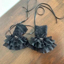 Women's Y2K Style Sexy Lace Gloves Sweet Ruffled Tulle Fingerless Mittens Elegant Ribbon Tie Wrist Cuffs Anime Cosplay Lolita
