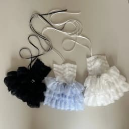 Women's Y2K Style Sexy Lace Gloves Sweet Ruffled Tulle Fingerless Mittens Elegant Ribbon Tie Wrist Cuffs Anime Cosplay Lolita