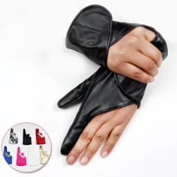 Fashion Female Three Fingers Exposed Thin Breathable PU Leather Punk Hip-hop Dance Glove Women Nightclub Show KTV Sing Glove A73