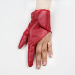 Fashion Female Three Fingers Exposed Thin Breathable PU Leather Punk Hip-hop Dance Glove Women Nightclub Show KTV Sing Glove A73
