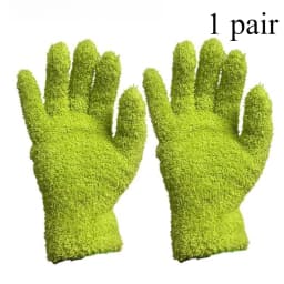 1Pair Cleaning Gloves Microfiber Coral Fleece Car Grooming Gloves Solid Five Finger Dust Removal Housework Absorbent Gloves