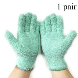 1Pair Cleaning Gloves Microfiber Coral Fleece Car Grooming Gloves Solid Five Finger Dust Removal Housework Absorbent Gloves