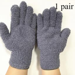 1Pair Cleaning Gloves Microfiber Coral Fleece Car Grooming Gloves Solid Five Finger Dust Removal Housework Absorbent Gloves