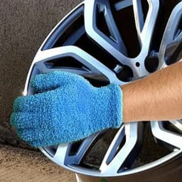 1Pair Cleaning Gloves Microfiber Coral Fleece Car Grooming Gloves Solid Five Finger Dust Removal Housework Absorbent Gloves