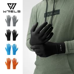 WRELS Winter Full Finger Gloves Windproof Fleece Cycling Motorcycle Fleece Gloves Thermal Elastic Touchscreen Running Gloves