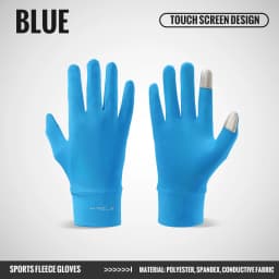 WRELS Winter Full Finger Gloves Windproof Fleece Cycling Motorcycle Fleece Gloves Thermal Elastic Touchscreen Running Gloves