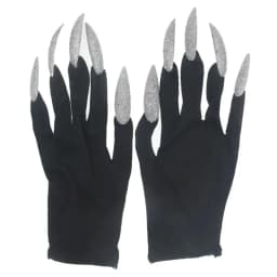 Halloween Gloves Makeup Black Nail Ghost Claw Dress Up Short Gloves Fashion Cosplay Halloween Performance Gloves Accessories