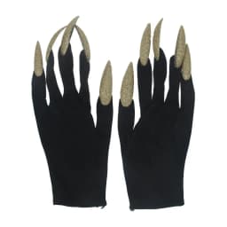 Halloween Gloves Makeup Black Nail Ghost Claw Dress Up Short Gloves Fashion Cosplay Halloween Performance Gloves Accessories