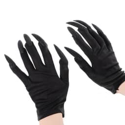 Halloween Gloves Makeup Black Nail Ghost Claw Dress Up Short Gloves Fashion Cosplay Halloween Performance Gloves Accessories