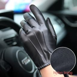New Winter Gloves Men Women Black PU Leather Cashmere Warm Driving Gloves Mittens Touch Screen Waterproof Gloves
