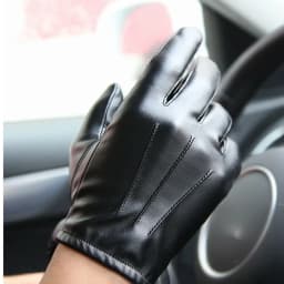 New Winter Gloves Men Women Black PU Leather Cashmere Warm Driving Gloves Mittens Touch Screen Waterproof Gloves