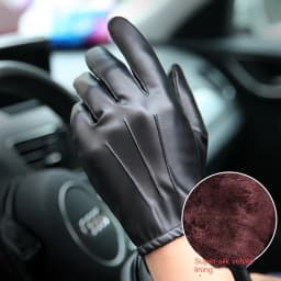 New Winter Gloves Men Women Black PU Leather Cashmere Warm Driving Gloves Mittens Touch Screen Waterproof Gloves