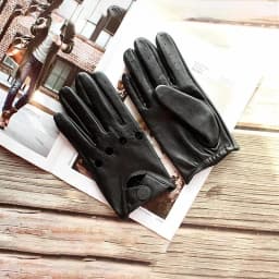 Men's Full Finger Sheepskin Leather Gloves for Spring And Autumn Thin Unlined Outdoor Motorcycle Riding And Driving Gloves