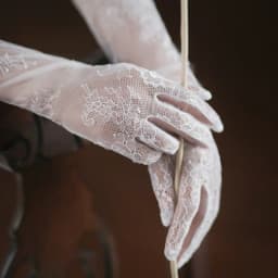 Sexy Thin Women Lace Flower White Black Long Gloves Transparent Mesh Eyelash Tulle Bridal Wedding Party Dress Accessories