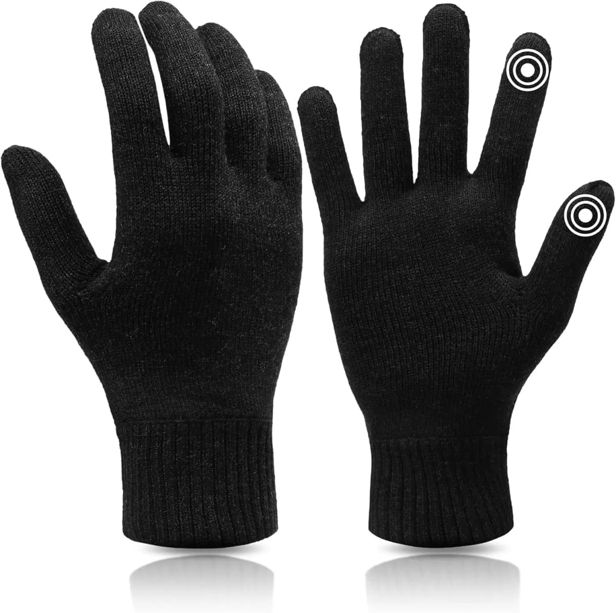 Unisex 100%Merino Wool Glove Liner with Touch Screen Technology Wool Winter Gloves for Skiing Cold Weather Warm Moisture Wicking