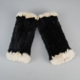 Lady Winter Real Mink Fur Gloves Hand Knitted Real Mink Fur Fingerless Gloves Women Warm Strong Elastic Real Mink Fur Mittens