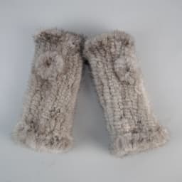 Lady Winter Real Mink Fur Gloves Hand Knitted Real Mink Fur Fingerless Gloves Women Warm Strong Elastic Real Mink Fur Mittens