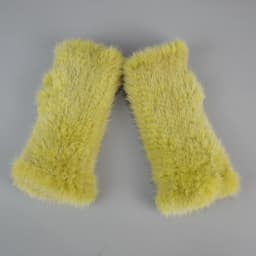 Lady Winter Real Mink Fur Gloves Hand Knitted Real Mink Fur Fingerless Gloves Women Warm Strong Elastic Real Mink Fur Mittens