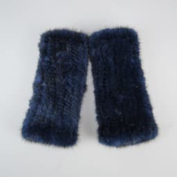Lady Winter Real Mink Fur Gloves Hand Knitted Real Mink Fur Fingerless Gloves Women Warm Strong Elastic Real Mink Fur Mittens