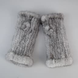 Lady Winter Real Mink Fur Gloves Hand Knitted Real Mink Fur Fingerless Gloves Women Warm Strong Elastic Real Mink Fur Mittens