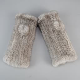 Lady Winter Real Mink Fur Gloves Hand Knitted Real Mink Fur Fingerless Gloves Women Warm Strong Elastic Real Mink Fur Mittens