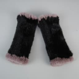 Lady Winter Real Mink Fur Gloves Hand Knitted Real Mink Fur Fingerless Gloves Women Warm Strong Elastic Real Mink Fur Mittens
